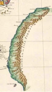 Chiny i Tajwan mapa Qing